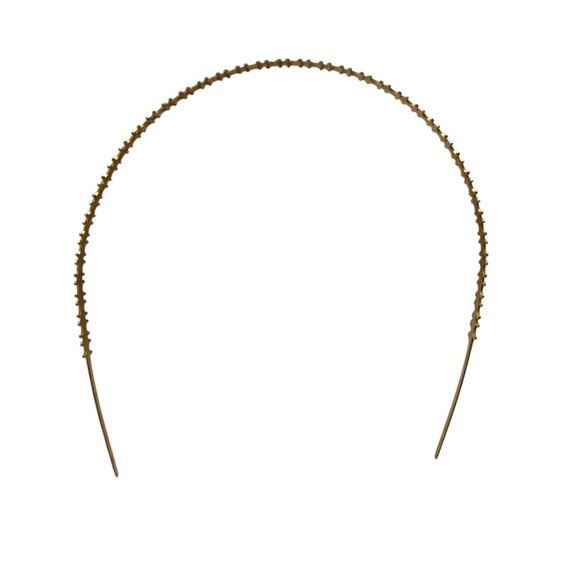 Celine Triomphe Headband In Steel With Gold Finish GOLD - Picture 3 of 8